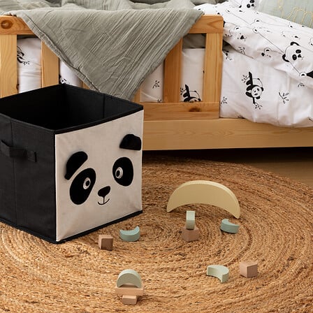 Textil tároló doboz - Panda